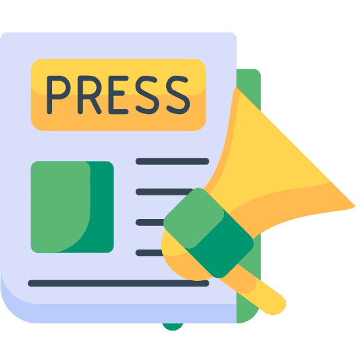 Press release link building service illustration